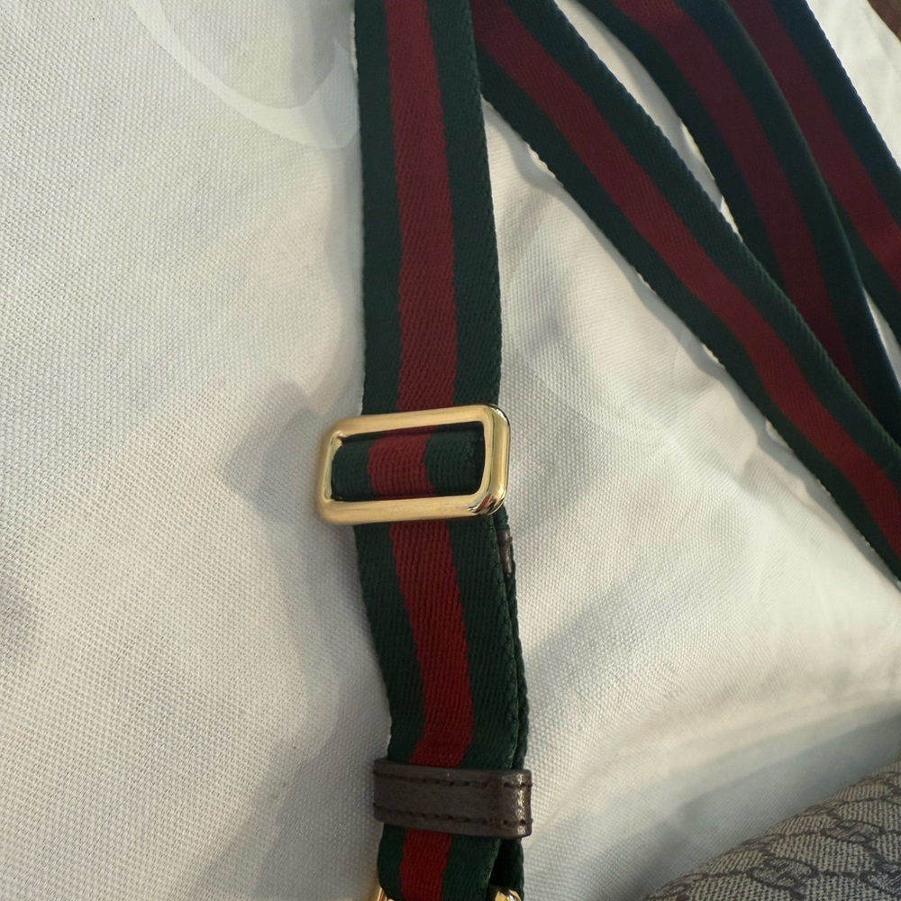Gucci Monogram Beige and Brown Bag with Card Holder - Picture 8 of 14